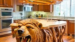 Stunning kitchen islands with animal designs made from wood! 👏👏 #kitchendesign #interiordesign | Inspiring Designs