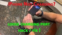 Quick DIY iPhone Charger Port FIX - not charging, loose connection - 6, 7, 8, XS, XR, 11, 12 + ipad