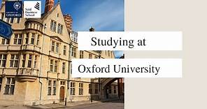 Studying at Oxford University