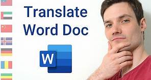 How to Translate Word Document into another language