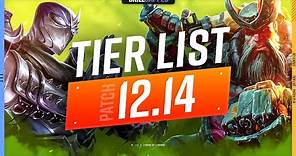 NEW TIER LIST for PATCH 12.14: MASSIVE CHANGES! - League of Legends