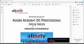Tips & Tricks: Adobe Acrobat DC Professional