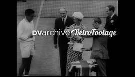 1959 - Alex Olmedo defeats Australian Rod Laver at Wimbledon