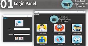 Student registration system | Student Management System in java | Login Panel Part1