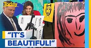 Karl and Sarah paint each other's portraits | Today Show Australia