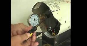 Torpedo heater- How to set the air pump pressure on a Reddy Heater