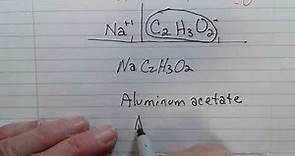 sodium acetate and aluminum acetate