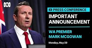 WA Premier Mark McGowan speaks