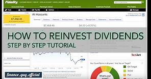 How to reinvest dividends on Fidelity