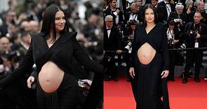 Adriana Lima causa sensación en alfombra roja de Cannes 2022 al lucir su embarazo [VIDEO]