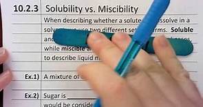 10.2.3 - Solubility vs Miscibility