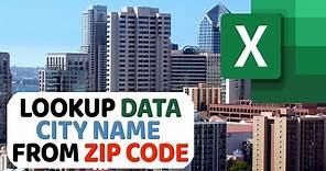 How To Lookup City Name from Zip Code in Excel