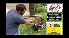 Honda Lawn Mowers | Camshaft Decompressor Defect!