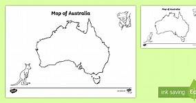 Blank Map of Australia Worksheet