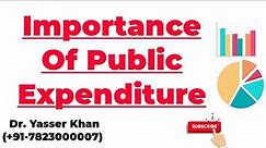 Importance Of Public Expenditure