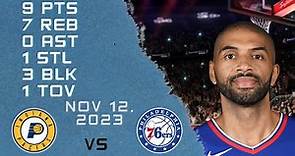 Nicolas Batum player Highlights 76ERS vs PACERS NBA Regular season game 12-11-2023