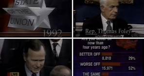 CNN President George Bush State Of Union Address 1992 VHS Classic Full Boardcast With Commercials