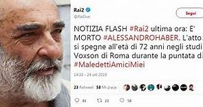 «È morto Alessandro Haber», il tweet di Rai2 per Maledetti amici miei scatena la polemica sui social
