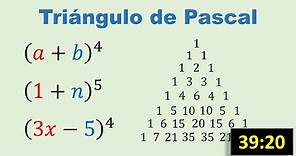 Triangulo de pascal ejercicios resueltos