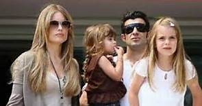 Luis Figo and his wife and children