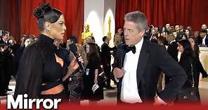 Awkward Hugh Grant interview at Oscars 2023