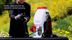 Tomahawk Power 5 Gal. Gas Power Backpack Sprayer with Twin Tip Nozzle for Pesticide, Disinfectant and Fertilizer TPS25 + TWINTIP