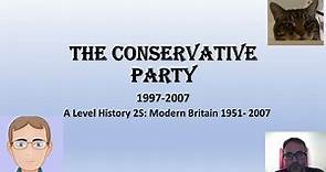 Conservatives Party: 1997 to 2007