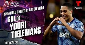 Goal Youri Tielemans - Sheffield United v. Aston Villa 23-24 | Premier League | Telemundo Deportes