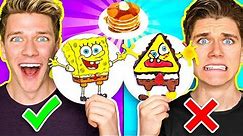 PANCAKE ART CHALLENGE 3!!! Learn How To Make Spongebob Star Wars Jedi & Wonder Woman DIY Pancake!