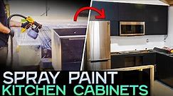 How To SPRAY PAINT Kitchen Cabinets with a SPRAYER / HVLP Spray Gun