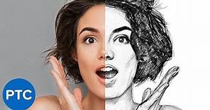 5 EASY Steps to Create a REALISTIC Line Drawing From a Photo In Photoshop