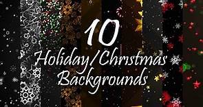 10 Full HD Christmas/Holiday Backgrounds | Free Stock Footage