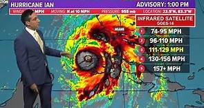 Tracking Hurricane Ian: Storm strengthens to Cat. 3; track for Florida landfall shifts | 2 p.m. 9/27