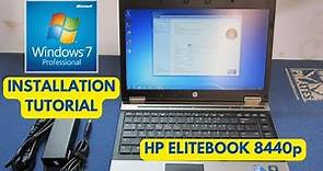 How to Install Windows 7 on HP Laptops - Elitebook 8440p - Tutorial Guide