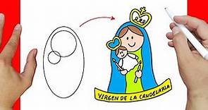 Cómo dibujar la virgen de la Candelaria | Dibujos fáciles