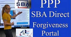 PPP SBA Direct Forgiveness Portal - Apply for Forgiveness on NEW SBA Forgiveness Portal