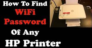 How To Find WiFi Password Of Any HP Printer !!
