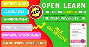Open University(UK) Free Top Online Courses with Free Certificates | Best Online Courses | OpenLearn