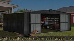 Domi Outdoor Storage Shed 10' x 8', Metal Steel Utility Tool Shed Storage House with Double Lockabl
