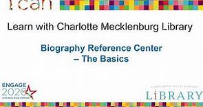 Biography Reference Center Basics