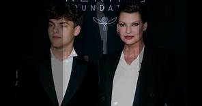 Linda Evangelista and Son Augustin Wear Matching Suits at 2nd Annual Caring for Women Dinner