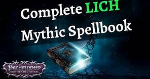 Pathfinder: Wrath of the Righteous LICH Spellbook - All Spells - Beta Phase 3