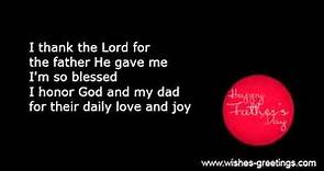 Religious christian fathers day poems and verses