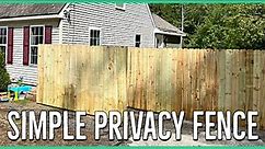 Building a Privacy Fence in One Day