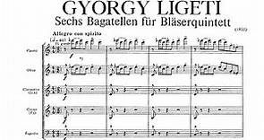 György Ligeti - 6 Bagatelles for Wind Quintet (1953) Score