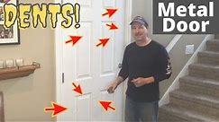 How To Correctly Repair Dents In A Metal Door. Home DIY Repairing.