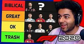 2020 Formula 1 Driver Ranking Tier List - How Much Do I Rate Each Driver's 2020 F1 Season?