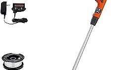 BLACK+DECKER 40V MAX String Trimmer and Edger Kit, Cordless, 13 inch, 2-in-1, Battery and Charger Included (LST140C)