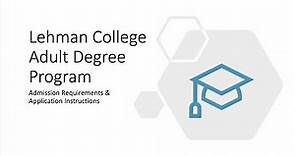 Adult Degree Program Information Session Part 2 | Lehman College