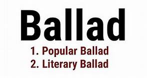 Ballad | Literary Form #literature #English